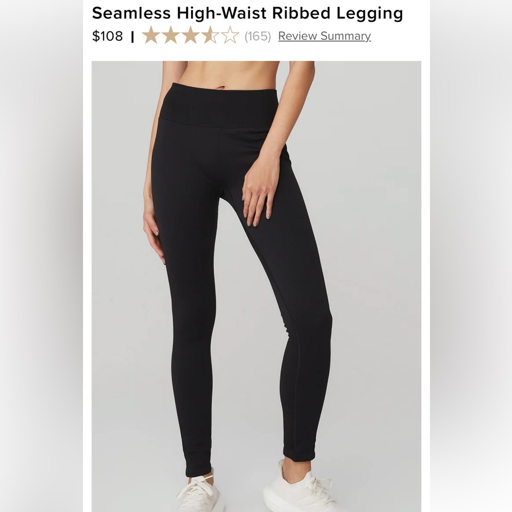 Alo 
Seamless High-Waist Ribbed Legging - Small